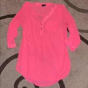 Hot pink! Sheer top
